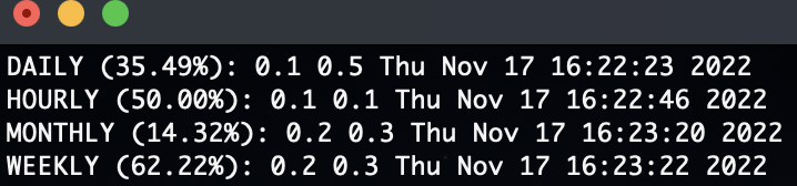 An image showing terminal output for the air.py program described above