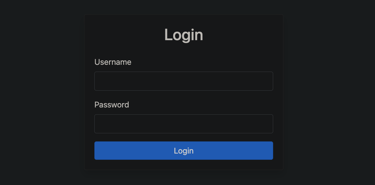 login form