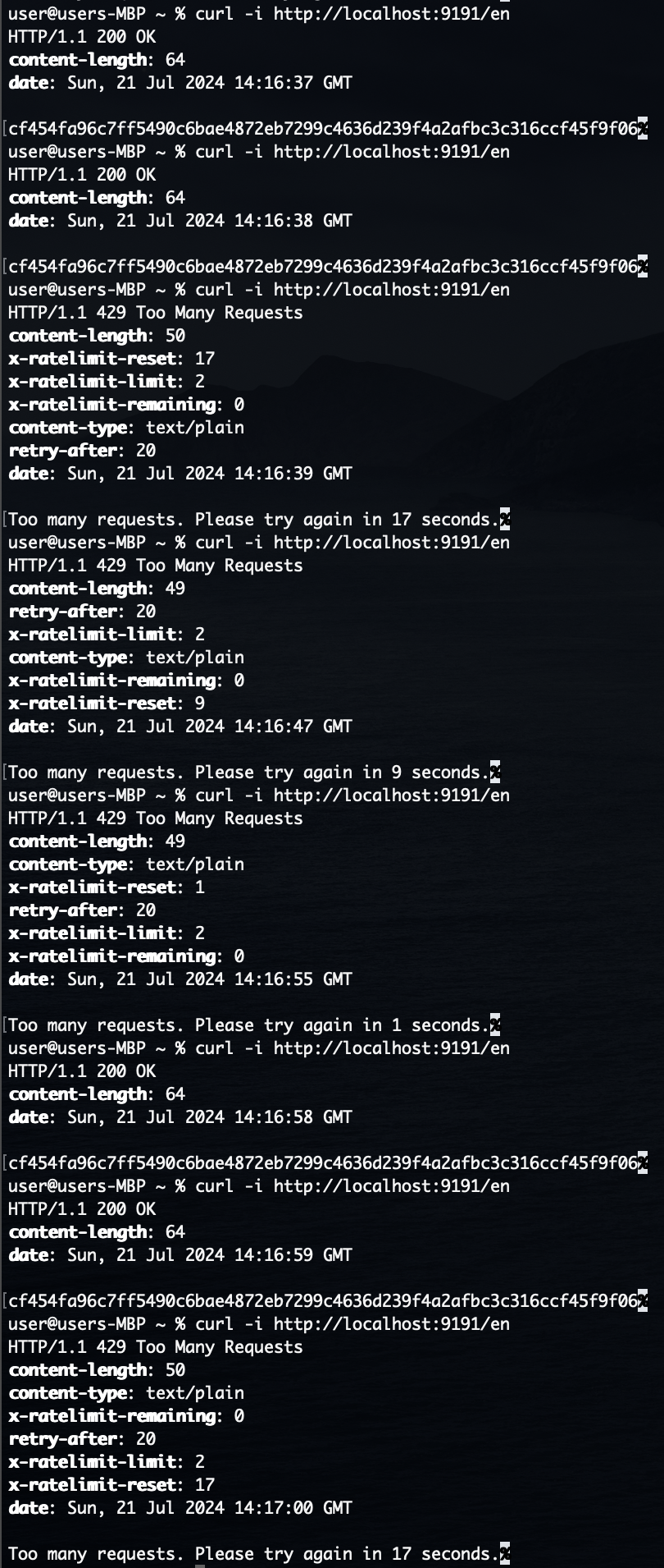 terminal output showing that tests passed